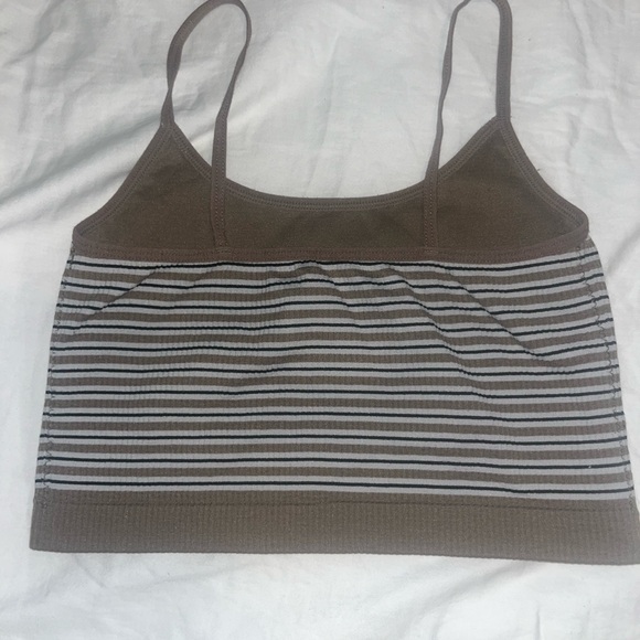 Brown striped crop tank top Garage - Picture 4 of 6